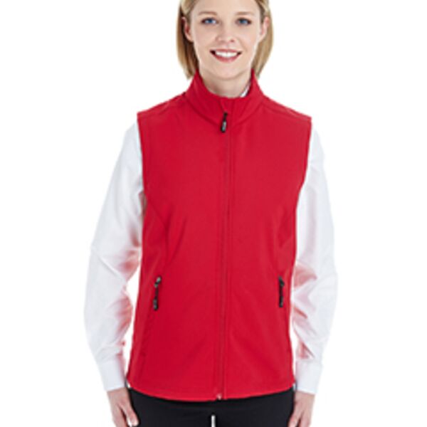 AGDATA - Ladies' Cruise Two-Layer Fleece Bonded Soft Shell Vest Thumbnail